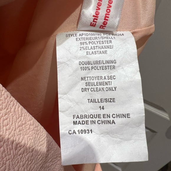 Adrianna Papell Peach V-Neck Sleeveless Dress - Picture 8 of 9